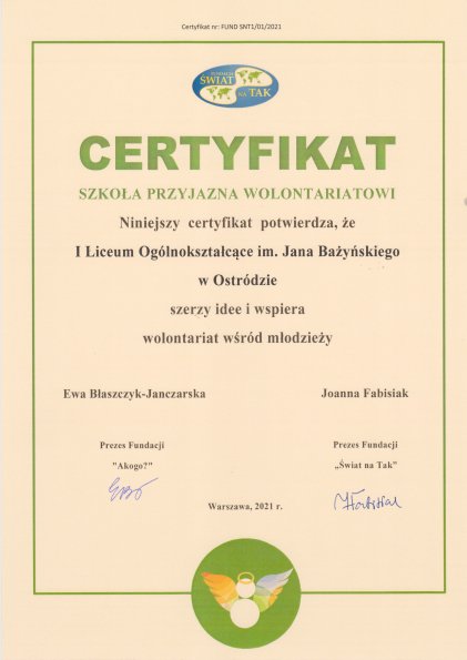 certyfikat